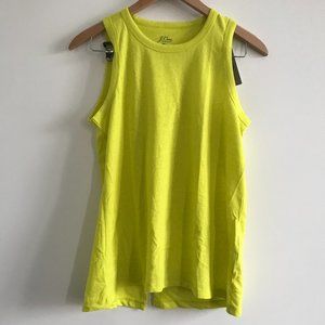 J. Crew Tie-back tank top Bright Kiwi